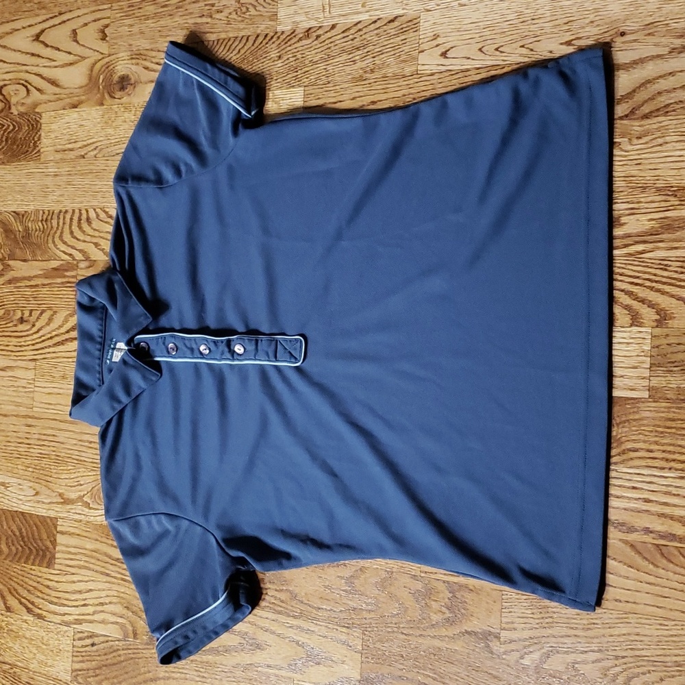 (M) Aurea Dri-Max Collared Top Golf Sporty Athleisure Splid Color Fitted
